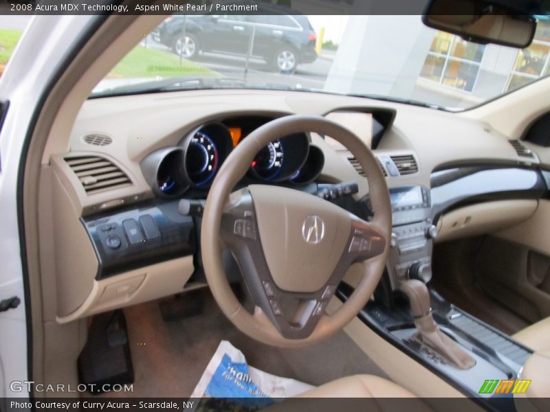 Aspen White Pearl / Parchment 2008 Acura MDX Technology