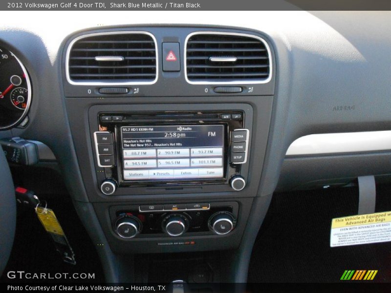 Shark Blue Metallic / Titan Black 2012 Volkswagen Golf 4 Door TDI