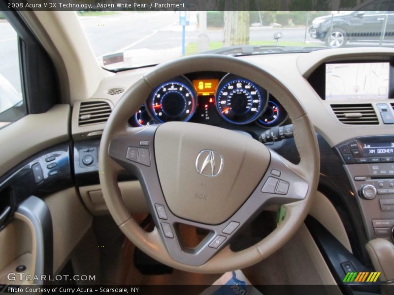Aspen White Pearl / Parchment 2008 Acura MDX Technology