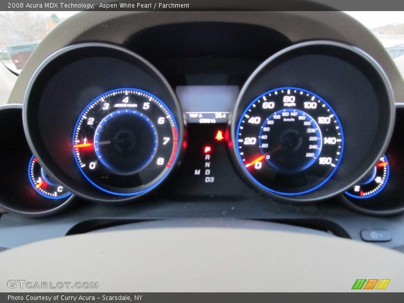 Aspen White Pearl / Parchment 2008 Acura MDX Technology