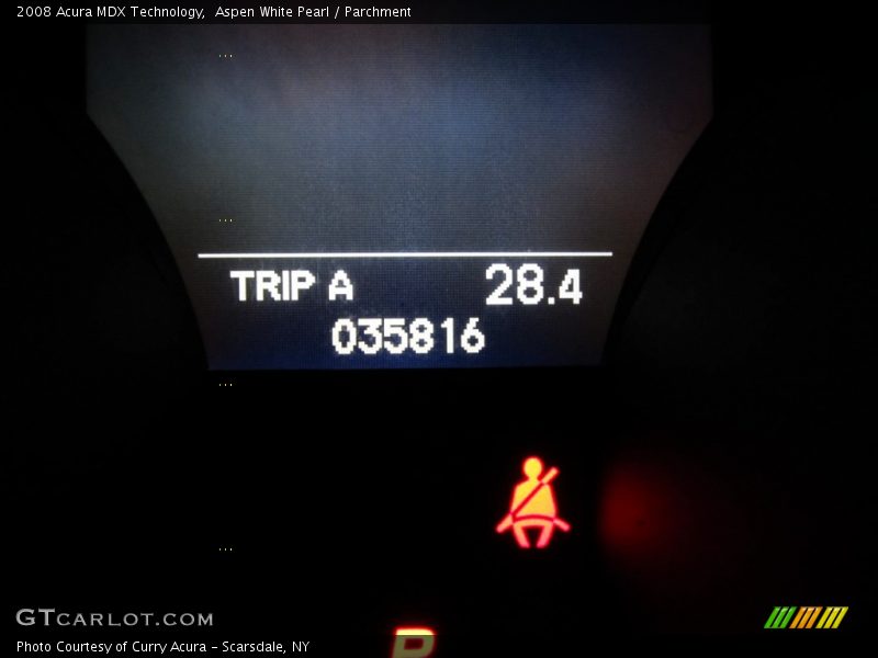 Aspen White Pearl / Parchment 2008 Acura MDX Technology