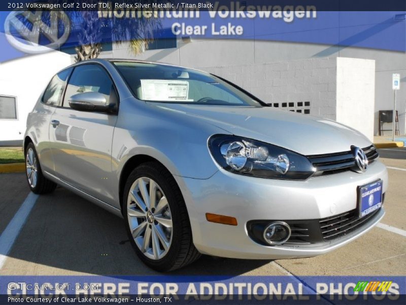 Reflex Silver Metallic / Titan Black 2012 Volkswagen Golf 2 Door TDI