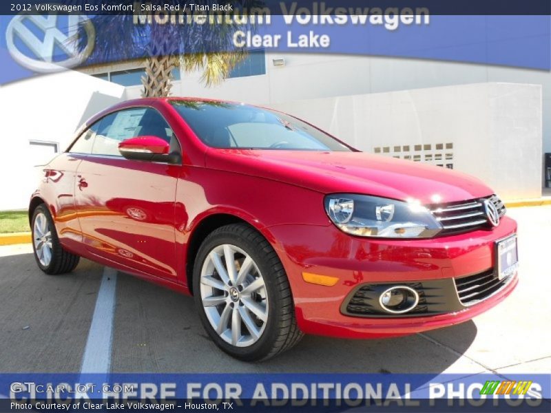 Salsa Red / Titan Black 2012 Volkswagen Eos Komfort