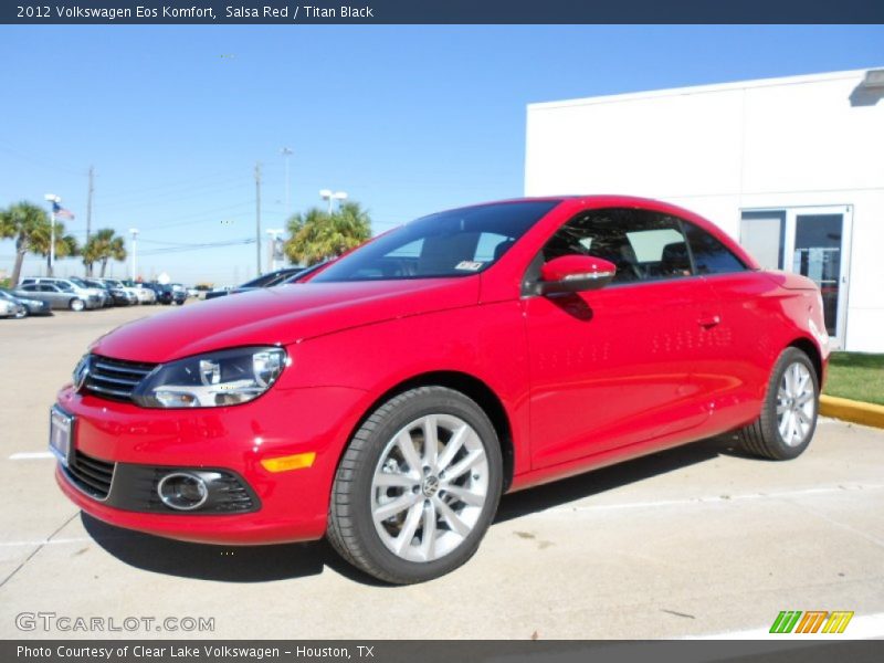 Salsa Red / Titan Black 2012 Volkswagen Eos Komfort