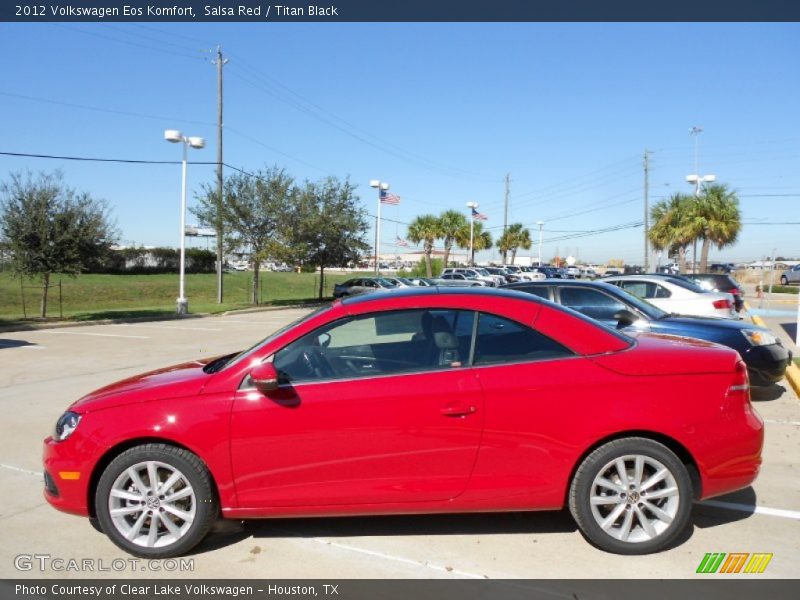 Salsa Red / Titan Black 2012 Volkswagen Eos Komfort