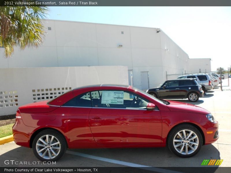 Salsa Red / Titan Black 2012 Volkswagen Eos Komfort