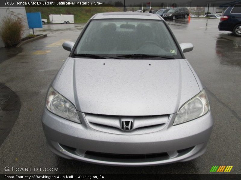 Satin Silver Metallic / Gray 2005 Honda Civic EX Sedan