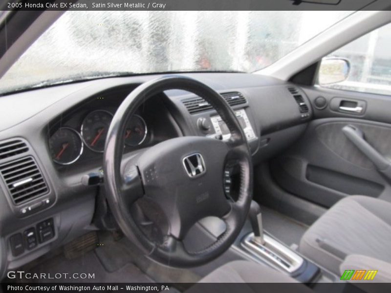 Satin Silver Metallic / Gray 2005 Honda Civic EX Sedan