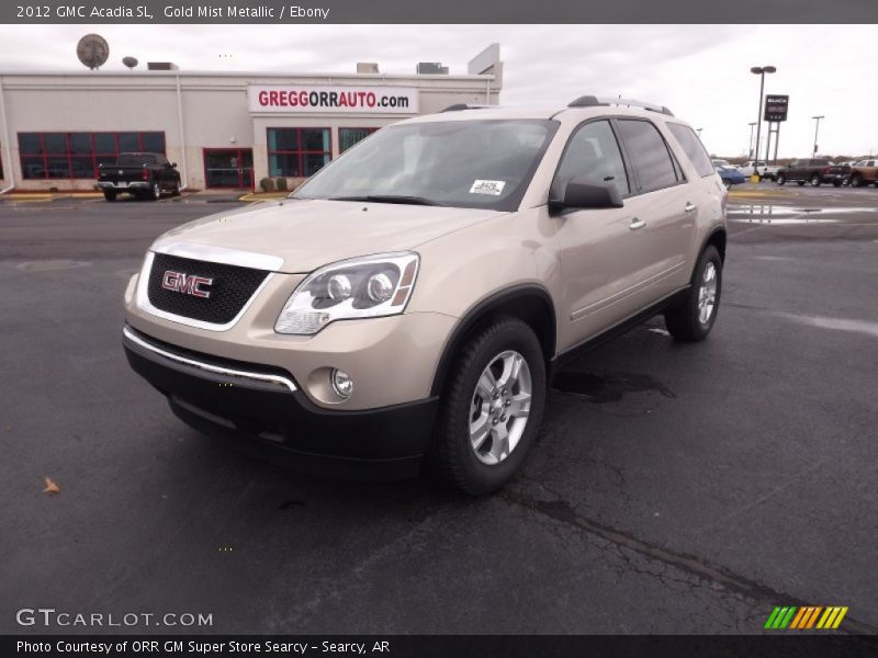 Gold Mist Metallic / Ebony 2012 GMC Acadia SL