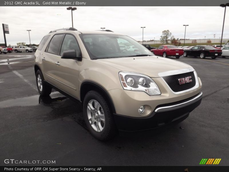 Gold Mist Metallic / Ebony 2012 GMC Acadia SL