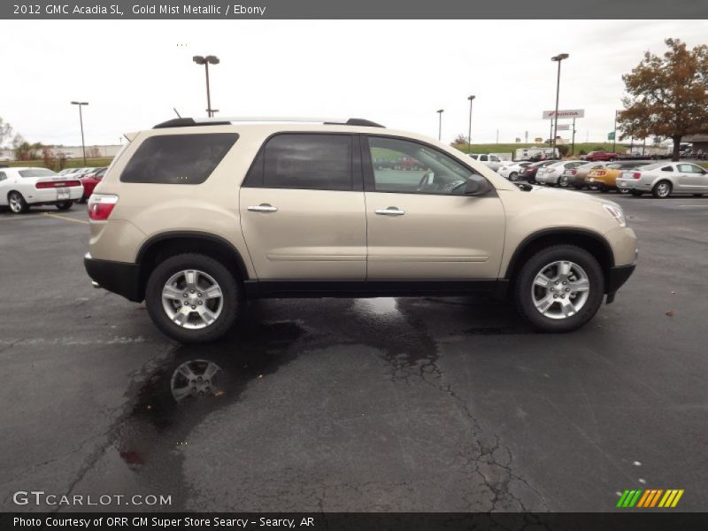 Gold Mist Metallic / Ebony 2012 GMC Acadia SL