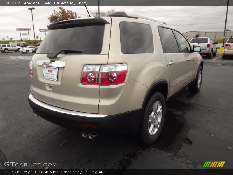 Gold Mist Metallic / Ebony 2012 GMC Acadia SL