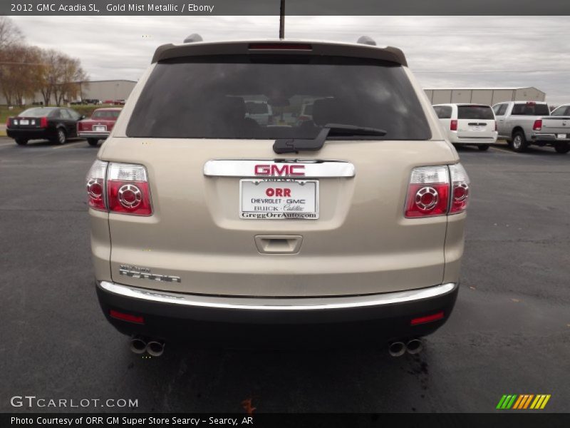 Gold Mist Metallic / Ebony 2012 GMC Acadia SL