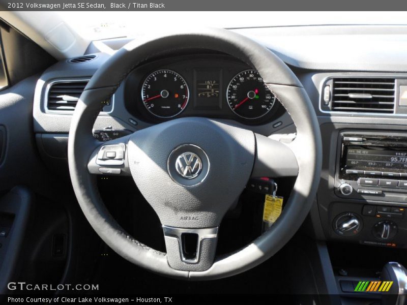 Black / Titan Black 2012 Volkswagen Jetta SE Sedan