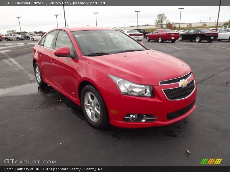 Victory Red / Jet Black/Sport Red 2012 Chevrolet Cruze LT