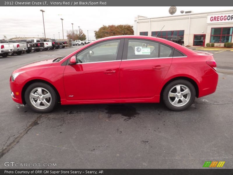Victory Red / Jet Black/Sport Red 2012 Chevrolet Cruze LT