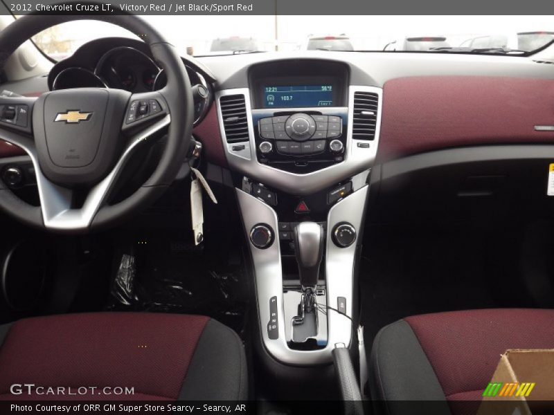 Victory Red / Jet Black/Sport Red 2012 Chevrolet Cruze LT