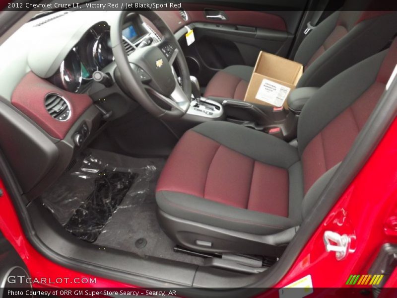 Victory Red / Jet Black/Sport Red 2012 Chevrolet Cruze LT