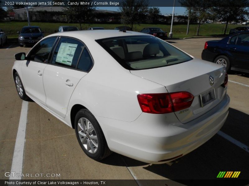 Candy White / Cornsilk Beige 2012 Volkswagen Jetta SE Sedan