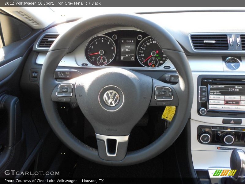 Iron Gray Metallic / Black 2012 Volkswagen CC Sport