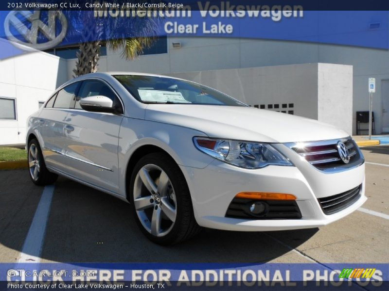 Candy White / Black/Cornsilk Beige 2012 Volkswagen CC Lux