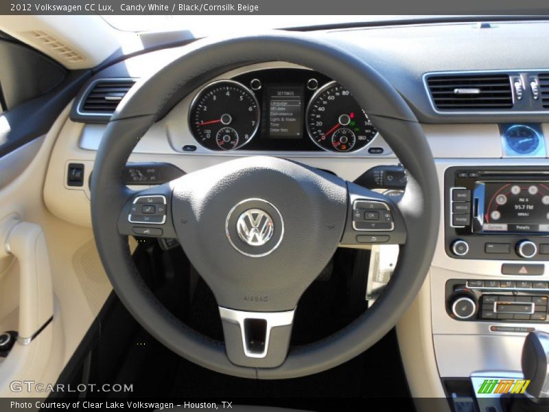 Candy White / Black/Cornsilk Beige 2012 Volkswagen CC Lux