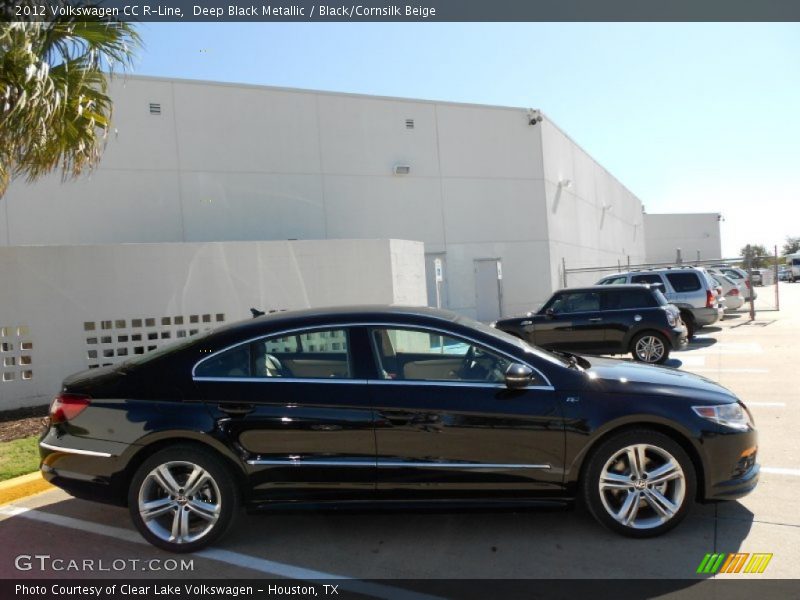 Deep Black Metallic / Black/Cornsilk Beige 2012 Volkswagen CC R-Line