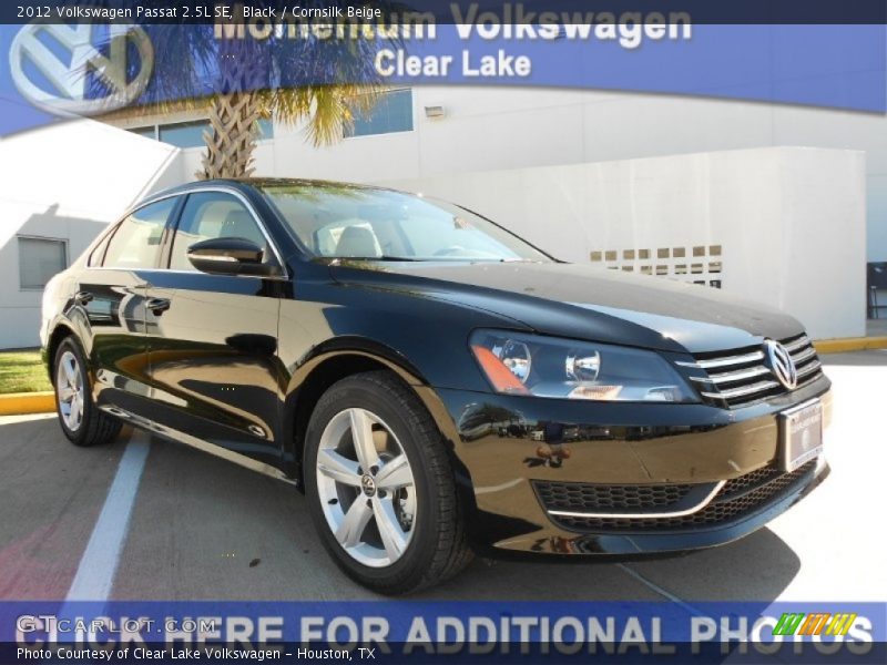 Black / Cornsilk Beige 2012 Volkswagen Passat 2.5L SE