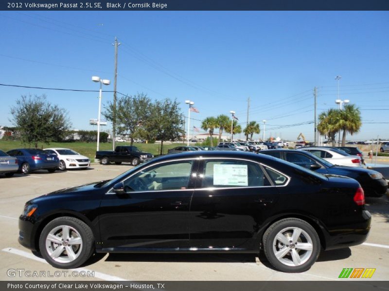 Black / Cornsilk Beige 2012 Volkswagen Passat 2.5L SE