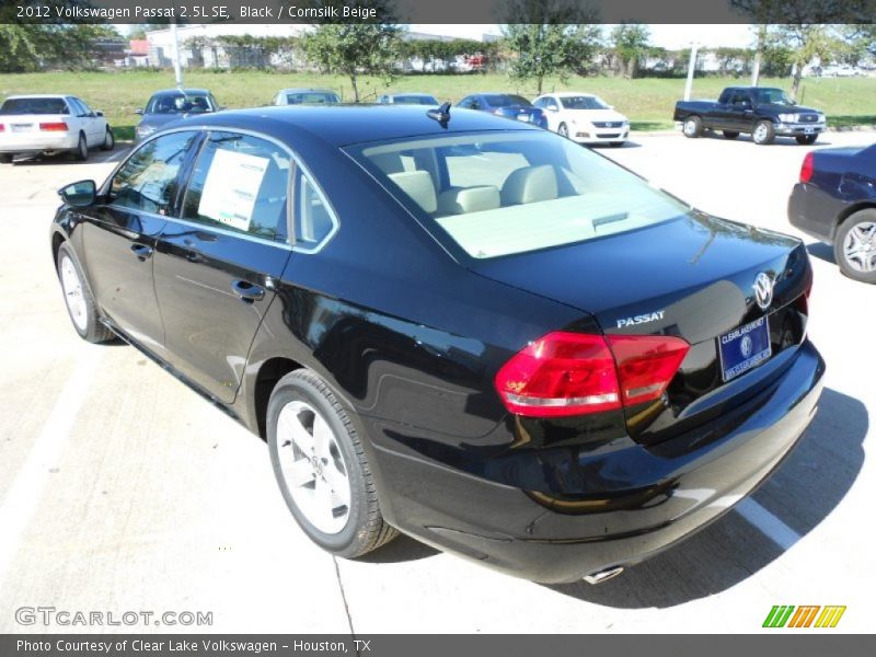 Black / Cornsilk Beige 2012 Volkswagen Passat 2.5L SE