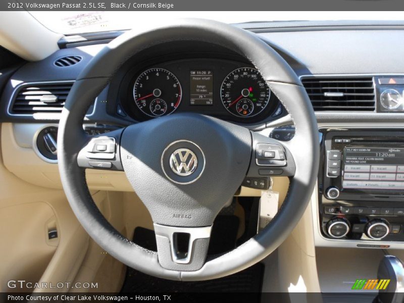 Black / Cornsilk Beige 2012 Volkswagen Passat 2.5L SE