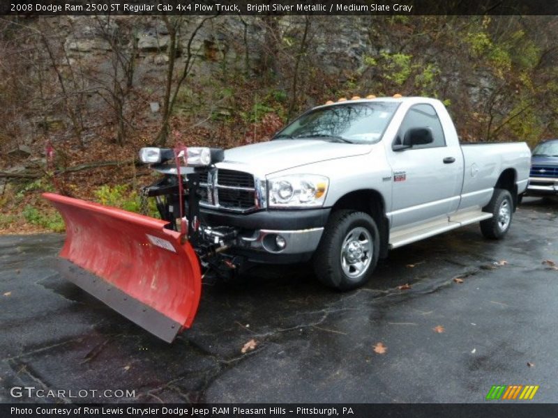 Bright Silver Metallic / Medium Slate Gray 2008 Dodge Ram 2500 ST Regular Cab 4x4 Plow Truck
