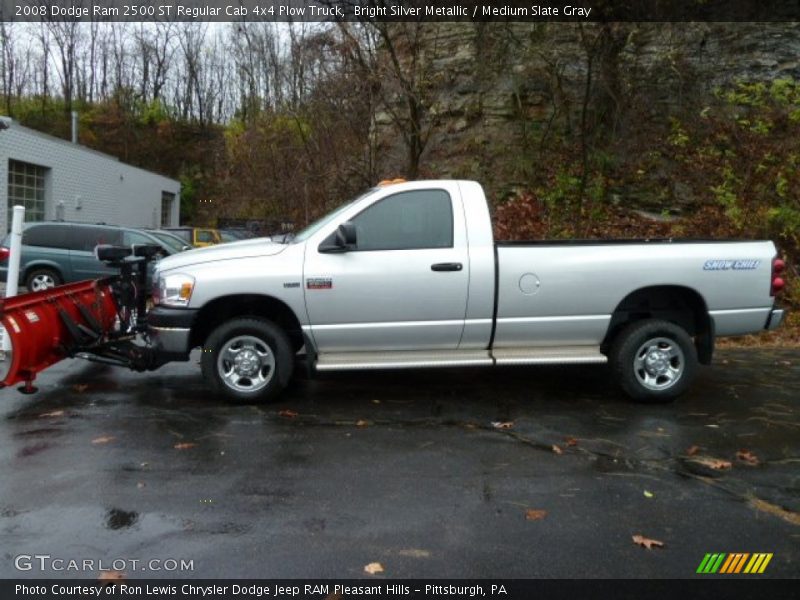 Bright Silver Metallic / Medium Slate Gray 2008 Dodge Ram 2500 ST Regular Cab 4x4 Plow Truck