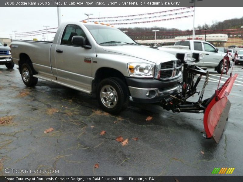 Bright Silver Metallic / Medium Slate Gray 2008 Dodge Ram 2500 ST Regular Cab 4x4 Plow Truck