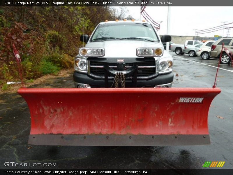 Bright Silver Metallic / Medium Slate Gray 2008 Dodge Ram 2500 ST Regular Cab 4x4 Plow Truck