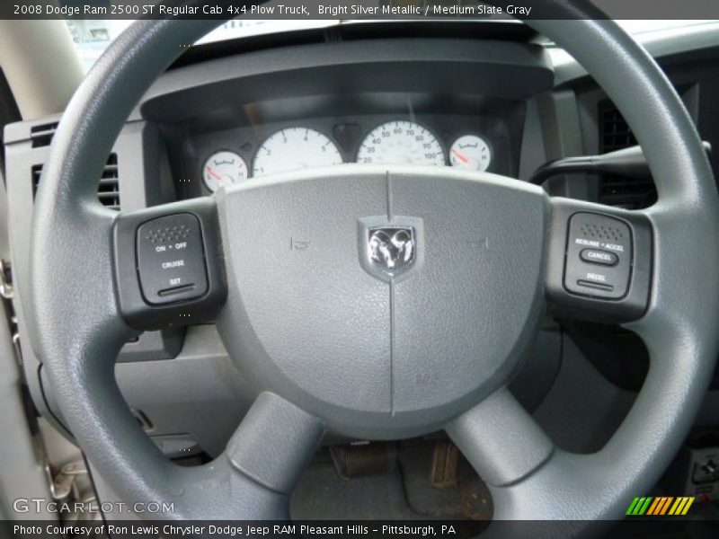 Bright Silver Metallic / Medium Slate Gray 2008 Dodge Ram 2500 ST Regular Cab 4x4 Plow Truck