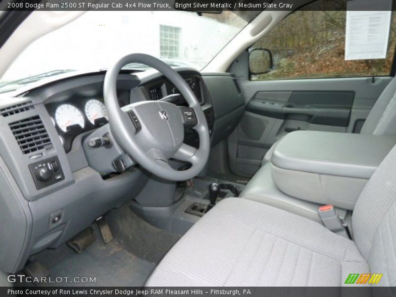 Bright Silver Metallic / Medium Slate Gray 2008 Dodge Ram 2500 ST Regular Cab 4x4 Plow Truck