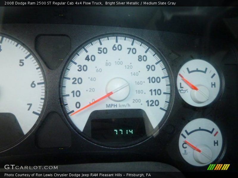 Bright Silver Metallic / Medium Slate Gray 2008 Dodge Ram 2500 ST Regular Cab 4x4 Plow Truck