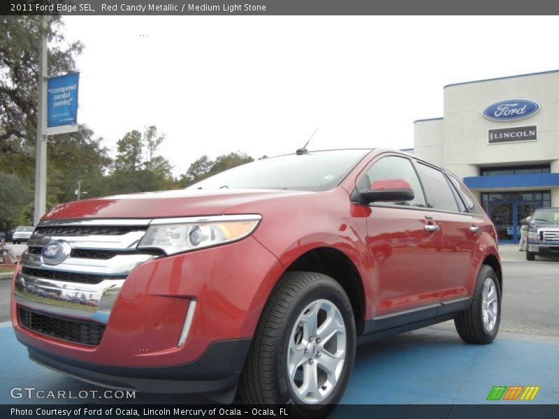 Red Candy Metallic / Medium Light Stone 2011 Ford Edge SEL