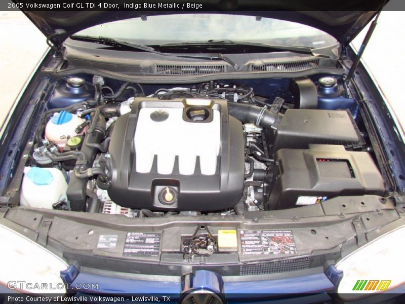 2005 Golf GL TDI 4 Door Engine - 1.9 Liter TDI SOHC 8-Valve Turbo-Diesel 4 Cylinder
