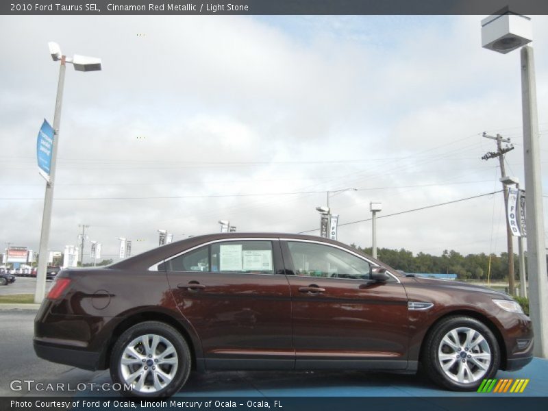 Cinnamon Red Metallic / Light Stone 2010 Ford Taurus SEL