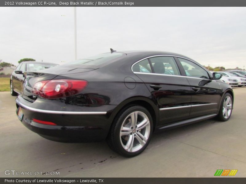 Deep Black Metallic / Black/Cornsilk Beige 2012 Volkswagen CC R-Line