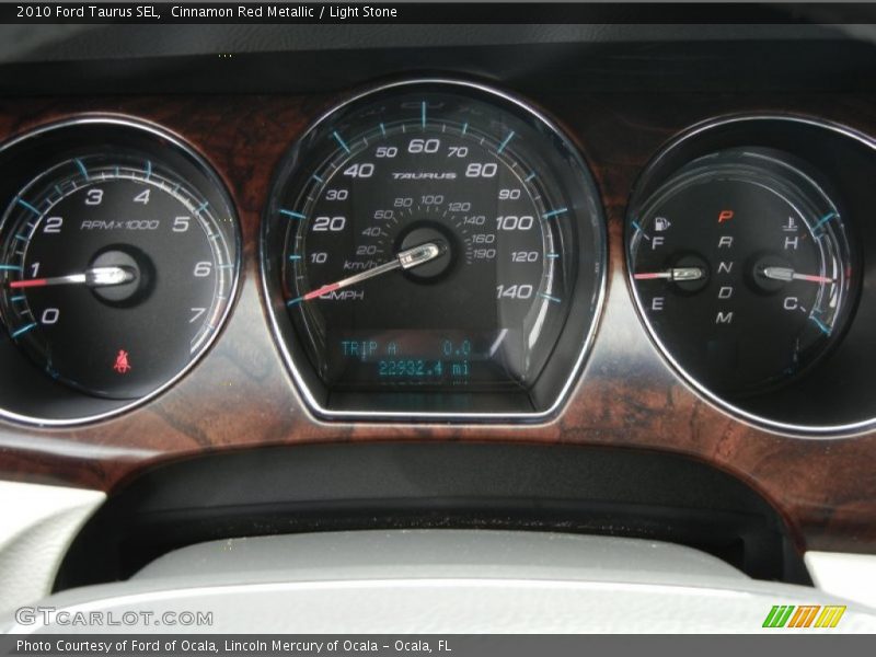 Cinnamon Red Metallic / Light Stone 2010 Ford Taurus SEL