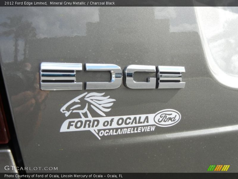 Mineral Grey Metallic / Charcoal Black 2012 Ford Edge Limited