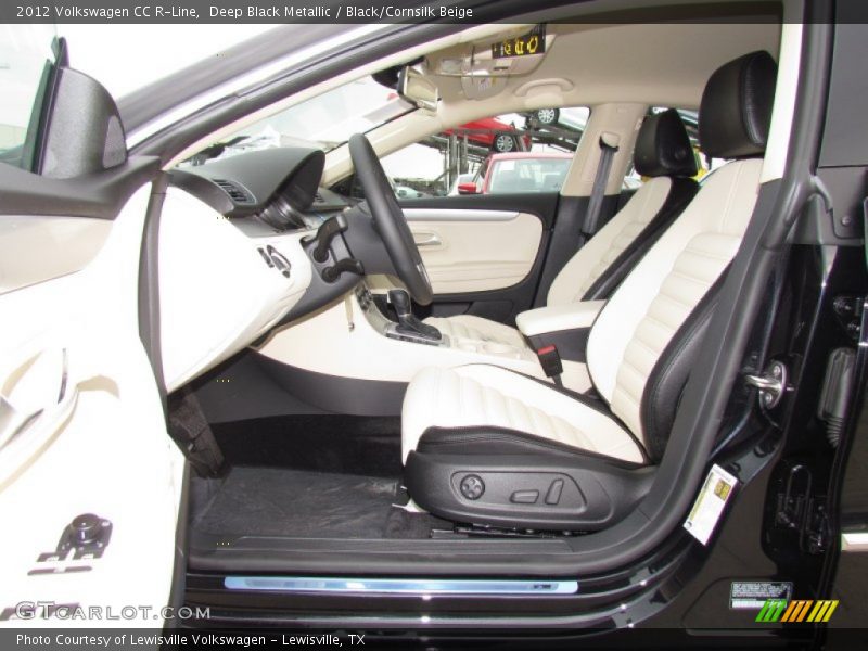 Deep Black Metallic / Black/Cornsilk Beige 2012 Volkswagen CC R-Line