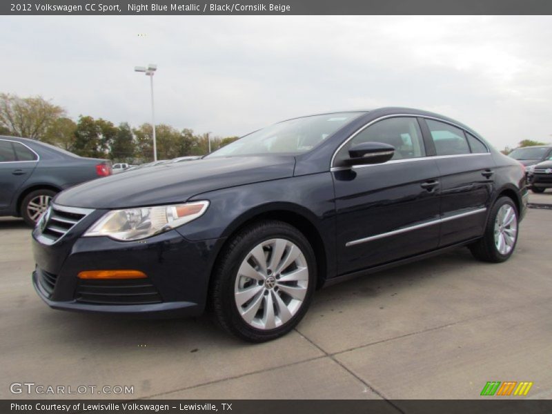 Night Blue Metallic / Black/Cornsilk Beige 2012 Volkswagen CC Sport