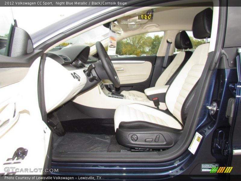 Night Blue Metallic / Black/Cornsilk Beige 2012 Volkswagen CC Sport