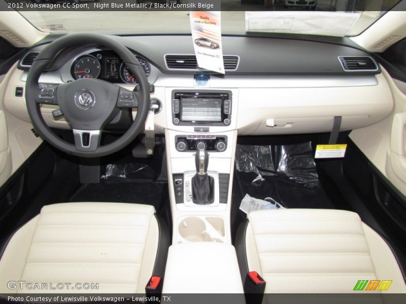 Night Blue Metallic / Black/Cornsilk Beige 2012 Volkswagen CC Sport