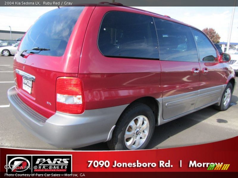Ruby Red / Gray 2004 Kia Sedona LX