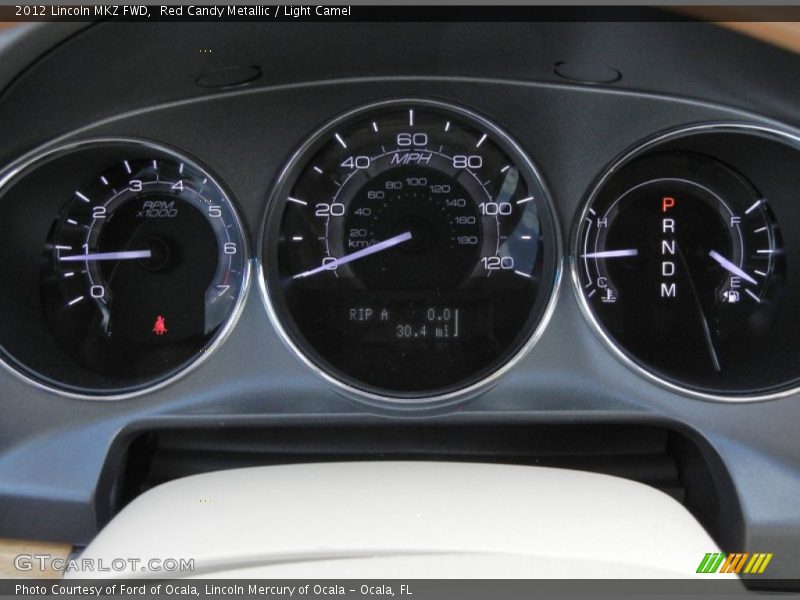 Red Candy Metallic / Light Camel 2012 Lincoln MKZ FWD